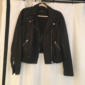 Madewell washed leather jacket size medium